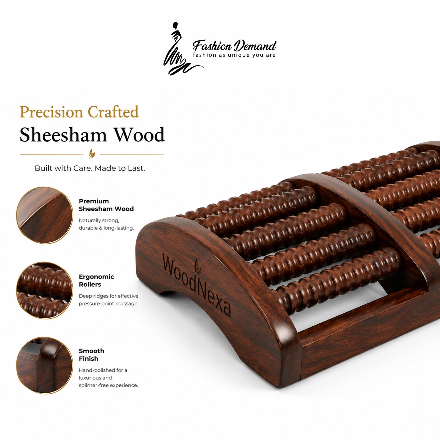 Premium Sheesham Wood Foot Massager