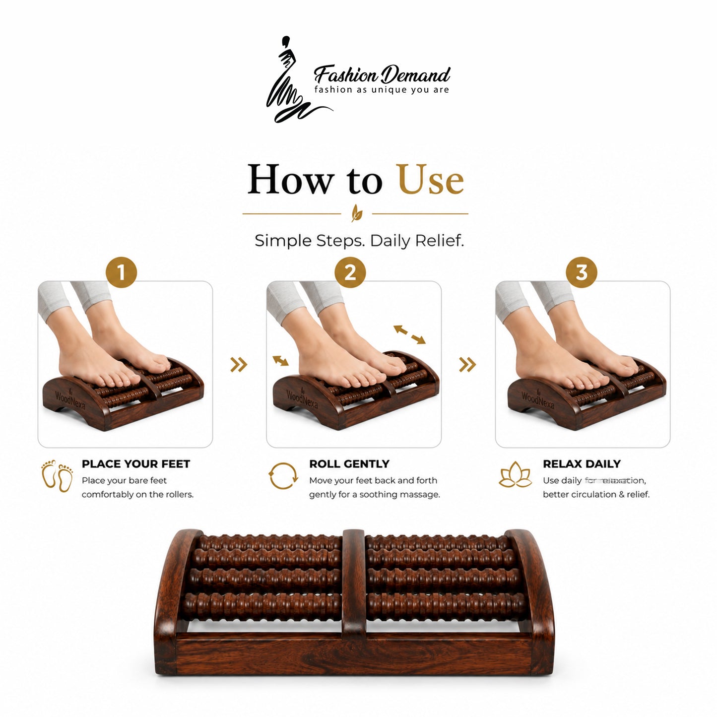 Premium Sheesham Wood Foot Massager