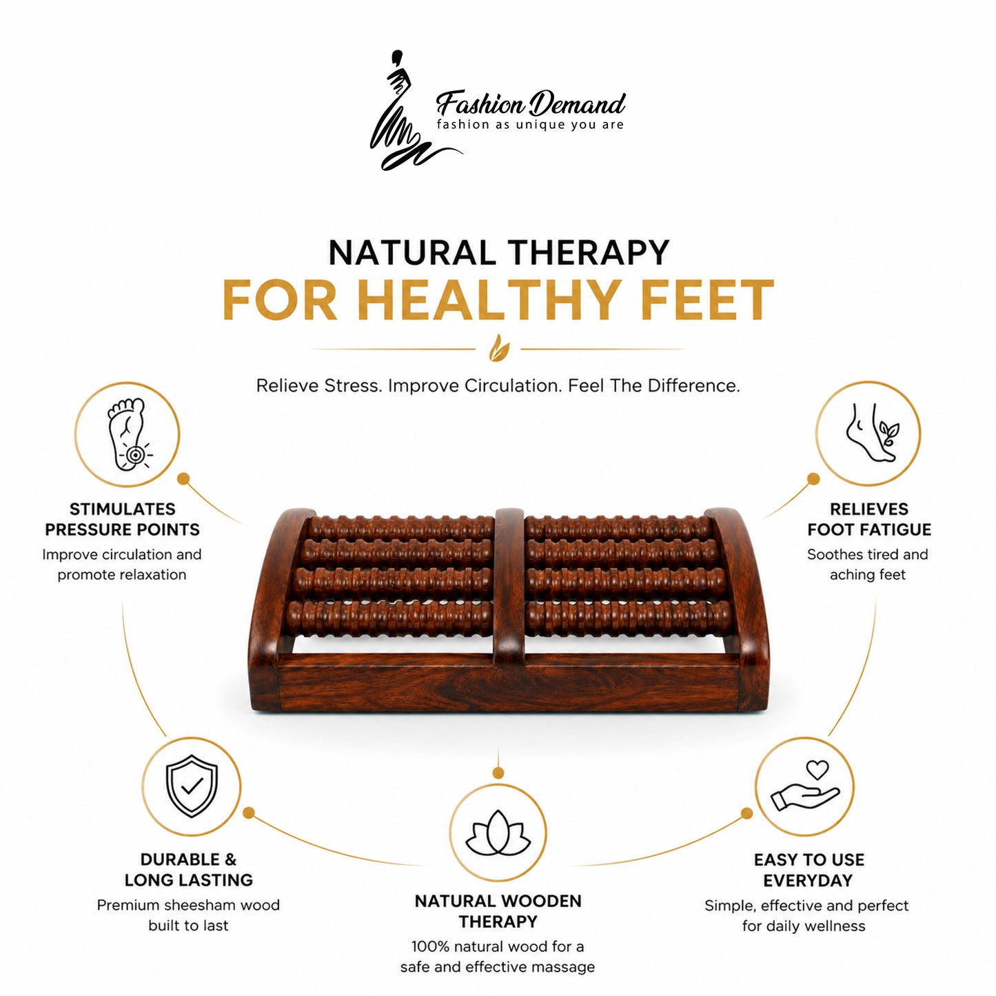 Premium Sheesham Wood Foot Massager