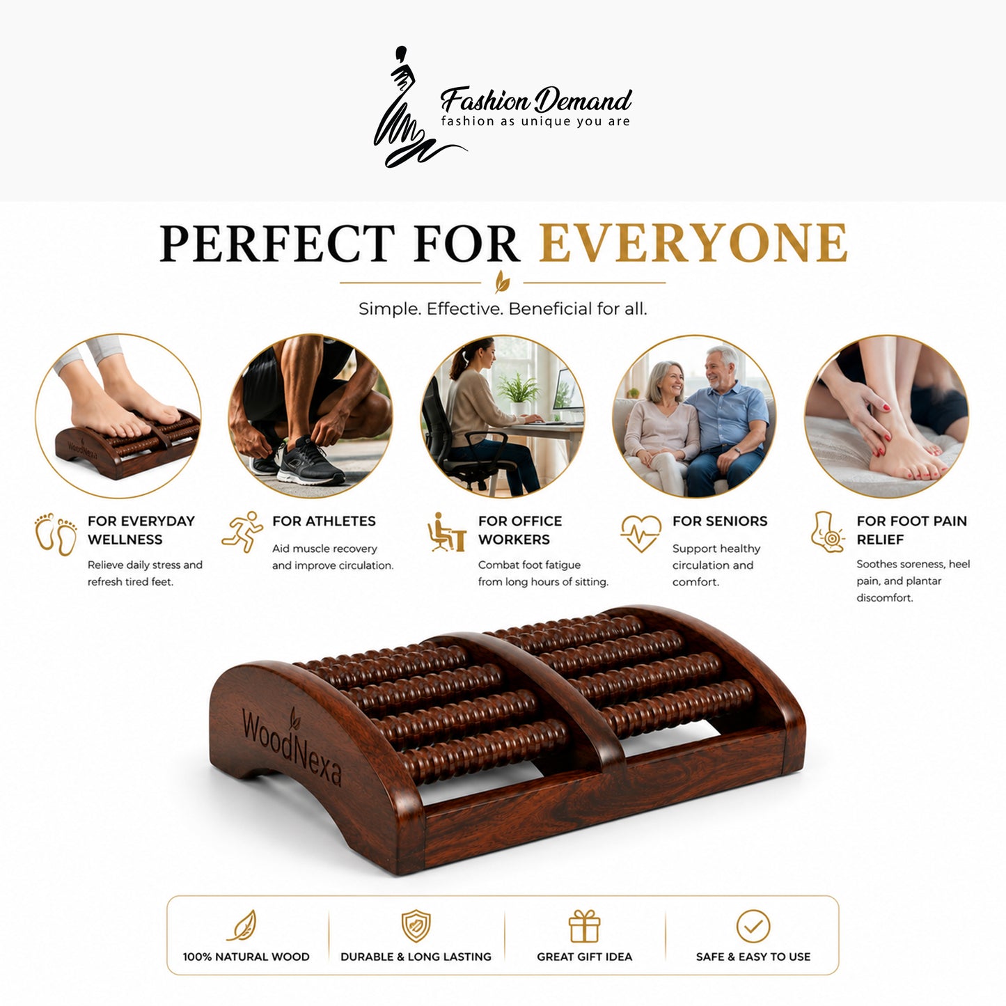 Premium Sheesham Wood Foot Massager