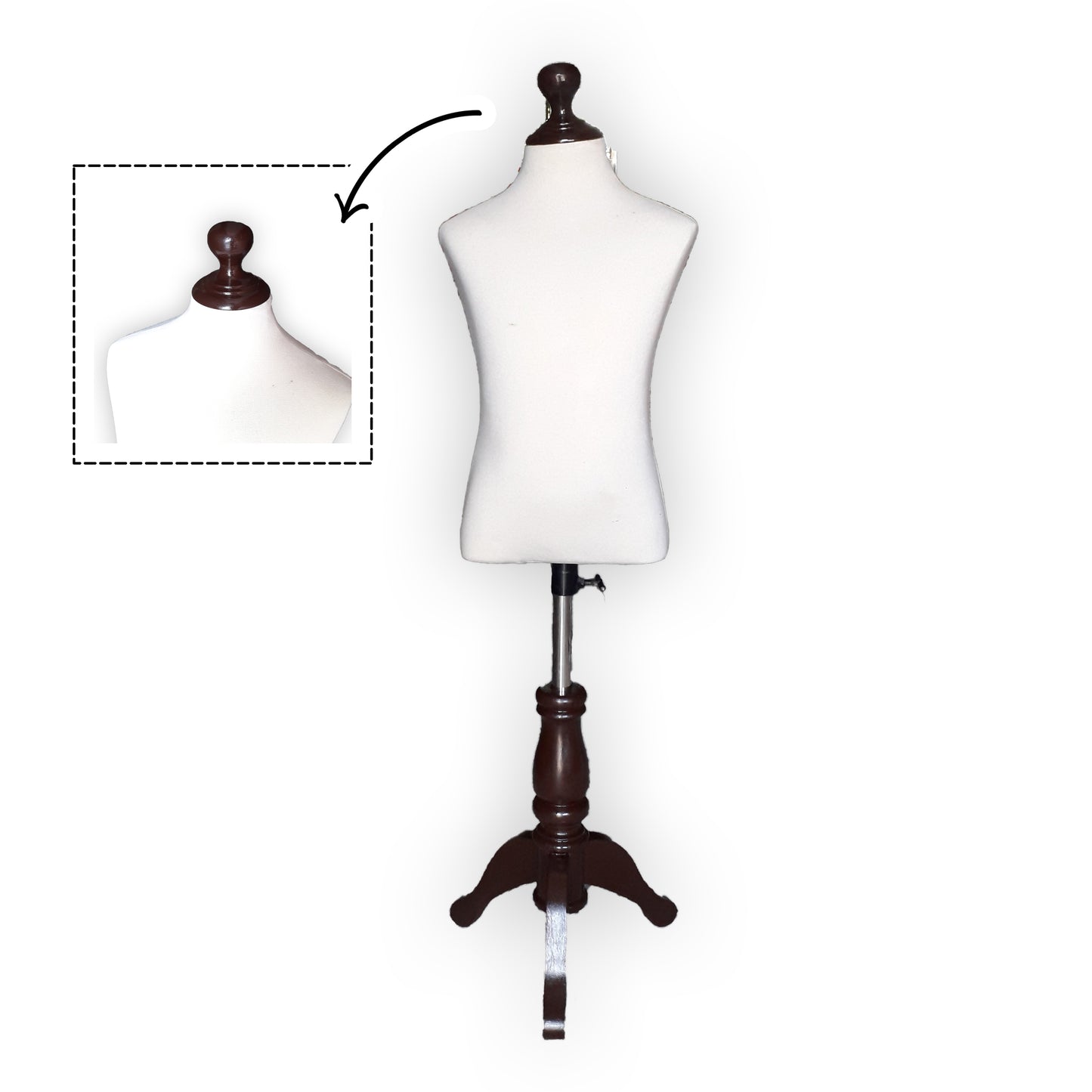 Dress form Kids Mannequin white | Draping kids Mannequin white
